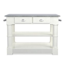 Barrelson Single Kitchen Island with Italian Basalt Top (49&quot;)