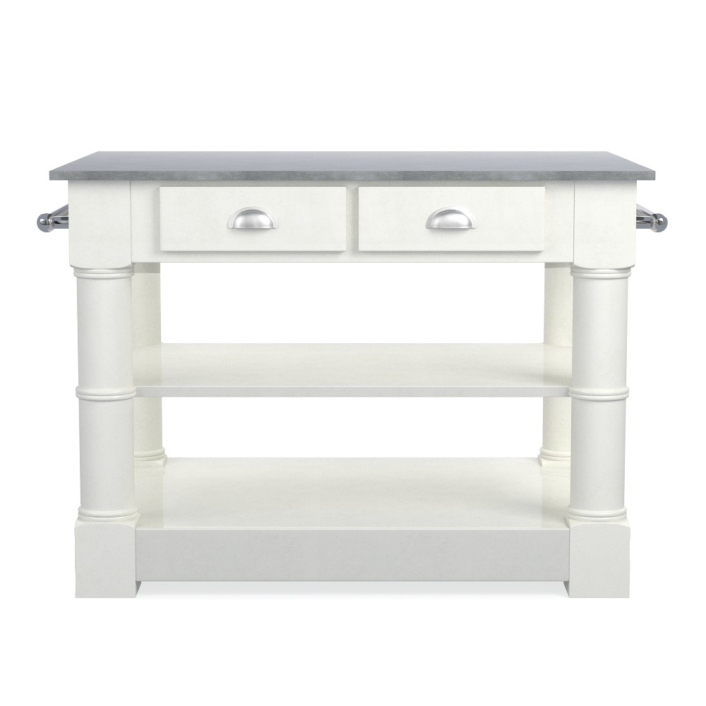 Barrelson Single Kitchen Island with Italian Basalt Top (49&quot;)