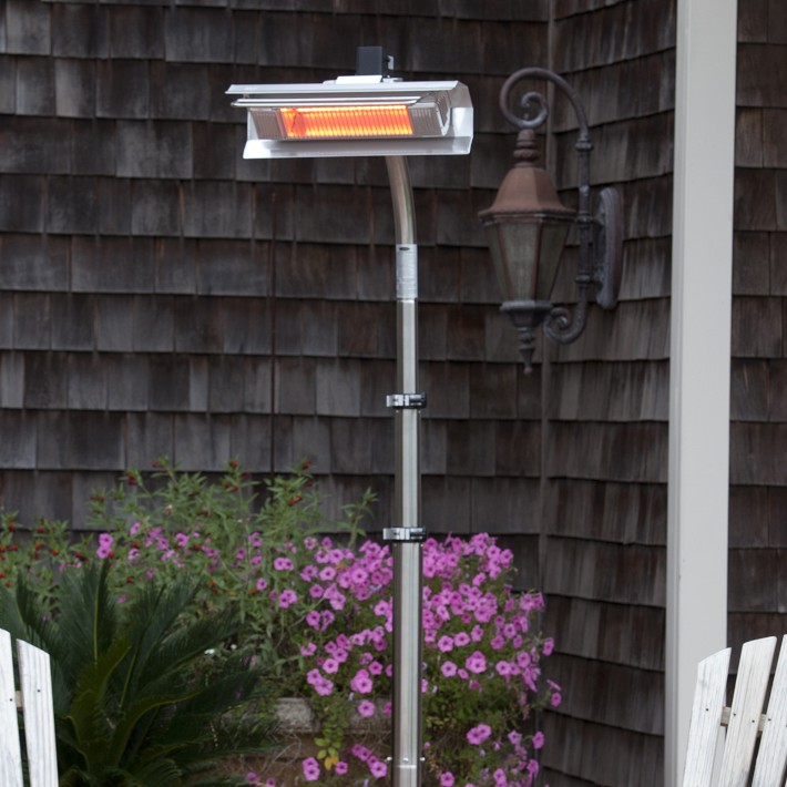 Stainless Steel Pole Mounted Infrared Patio Heater (22&quot;)