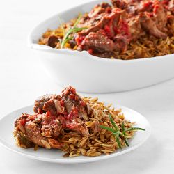 Mediterranean Roasted Leg of Lamb &amp; Orzo, Serves 6