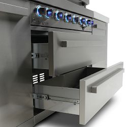 Mont Alpi 805 Deluxe Gas Grill Island with Fridge