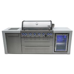 Mont Alpi 805 Deluxe Gas Grill Island with Fridge