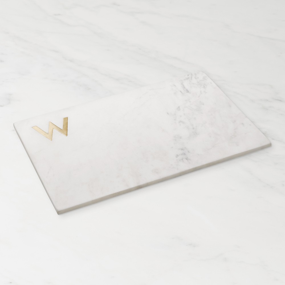 Marble & Brass Monogram Board - W