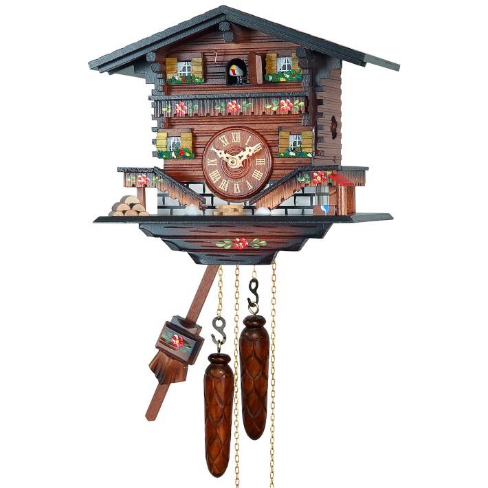 Engstler Battery-Operated Cuckoo Clock, Chalet with Deer