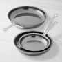 Hestan NanoBond Titanium Stainless-Steel 3-Piece Fry Pan Set, 8 1/2", 11", & 12"