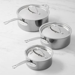Hestan NanoBond Titanium Stainless-Steel 3-Piece Saucepan Set, 1 1/2-Qt., 3-Qt., & 4-Qt.
