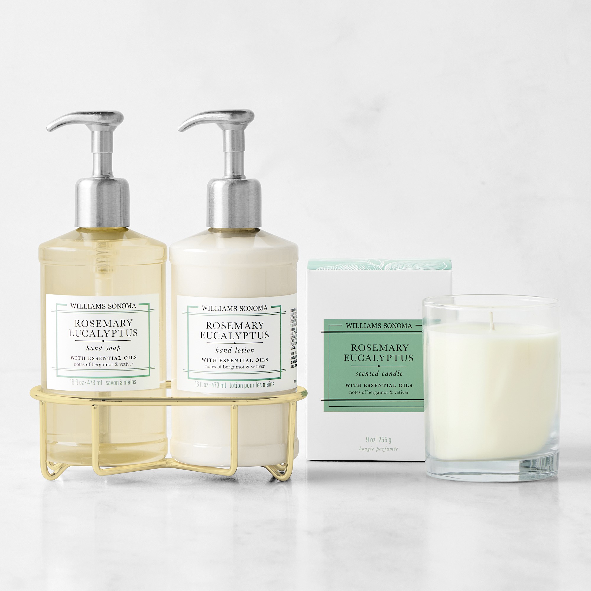 Williams Sonoma Rosemary Eucalyptus Hand Soap & Lotion -Piece Set