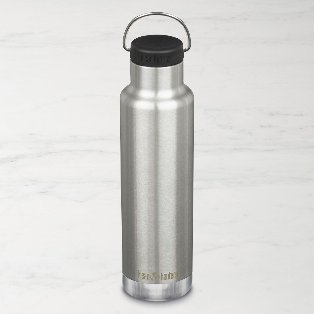 Klean Kanteen Classic Insulated Water Bottle with Loop Cap, 20 oz., Stainless Steel