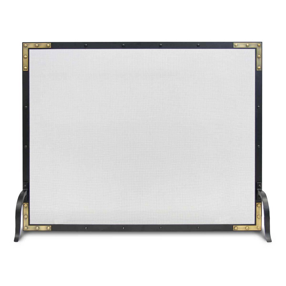 Refined Rivet Single Panel Fireplace Screen