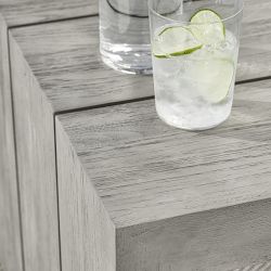 Larnaca Outdoor Grey Teak Side Table (24&quot;)