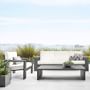 Larnaca Outdoor Slate Grey Metal Club Chair