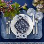 Vine Floral Boutis Scalloped Placemats, Set of 4