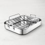 Le Creuset Signature Stainless-Steel Roasting Pan with Nonstick Rack, Large