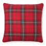 Classic Red Tartan Pillow Cover, 18" X 18"
