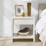 Faux Bone 1-Drawer Nightstand, Ivory (24&quot;)