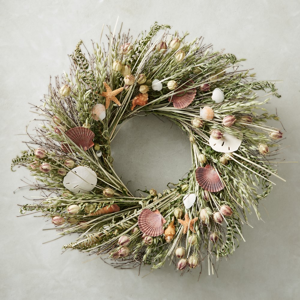 Seaside Live Wreath, 22"