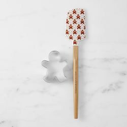 Williams Sonoma Gingerbread Wood Spatula with Cookie Cutter
