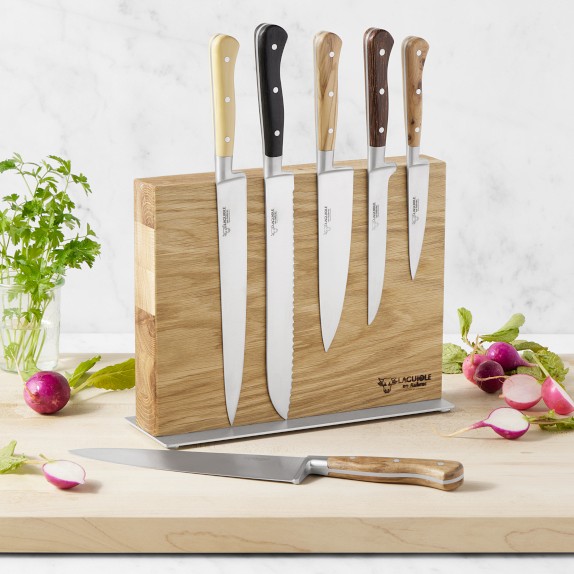 Laguiole En Aubrac 6-Piece Knife Set with Magnetic Block