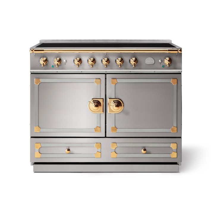 La Cornue CornuFé 110 Induction Range, Stainless Steel with Polished Brass
