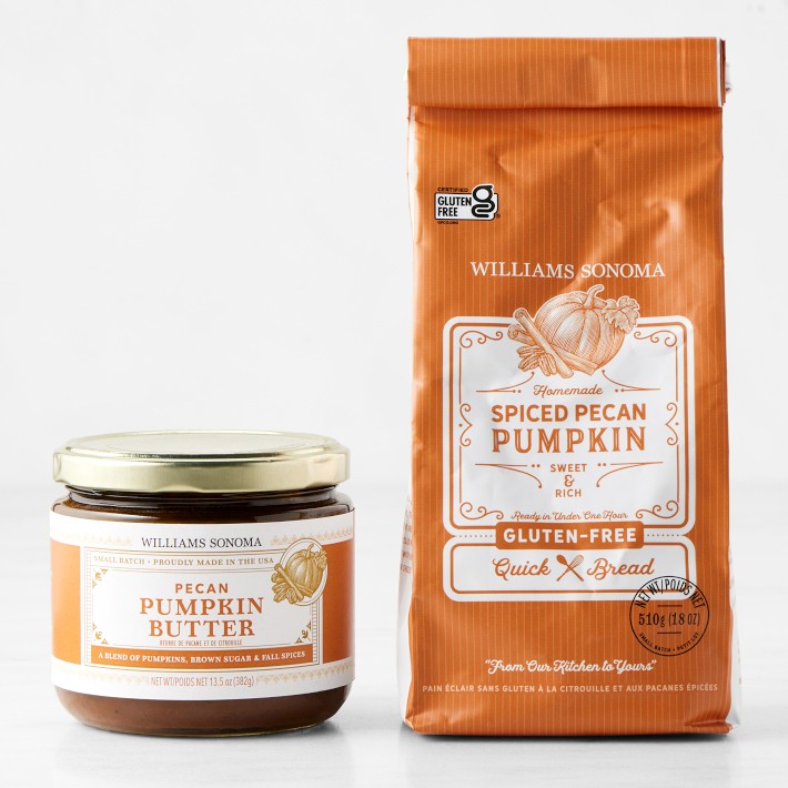 Williams Sonoma Gluten Free Pumpkin Pecan Quick Bread Mix & Spiced Pumpkin Butter