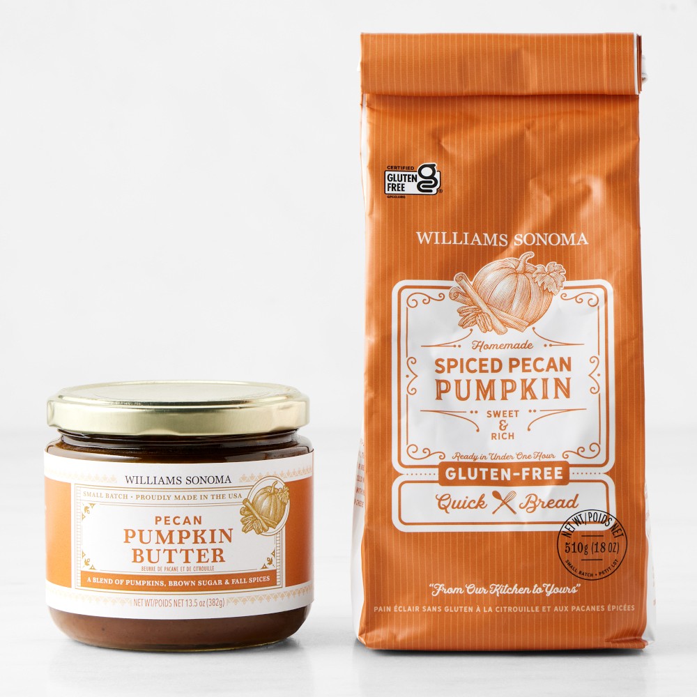 Williams Sonoma Gluten Free Pumpkin Pecan Quick Bread Mix & Spiced Pumpkin Butter