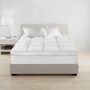 Luxury Diamond Quilted Mattress Topper With Skirt, Queen
