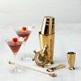 Crafthouse by Fortessa Ultimate Antique Brass Shaker and Tool Set