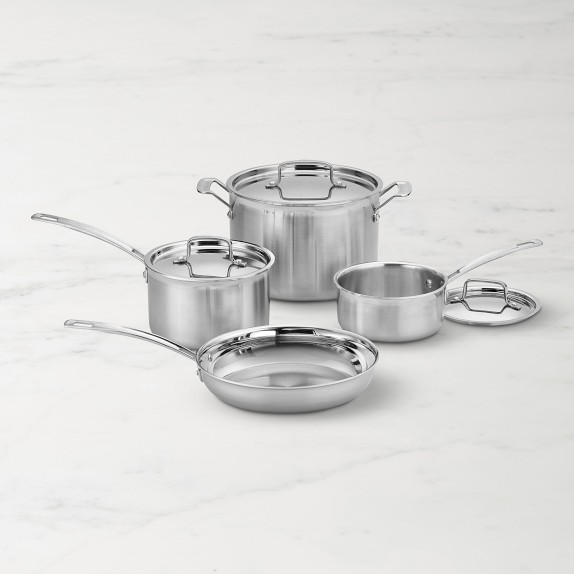 Cuisinart MultiClad Pro Tri-Ply Stainless-Steel 7-Piece Cookware Set