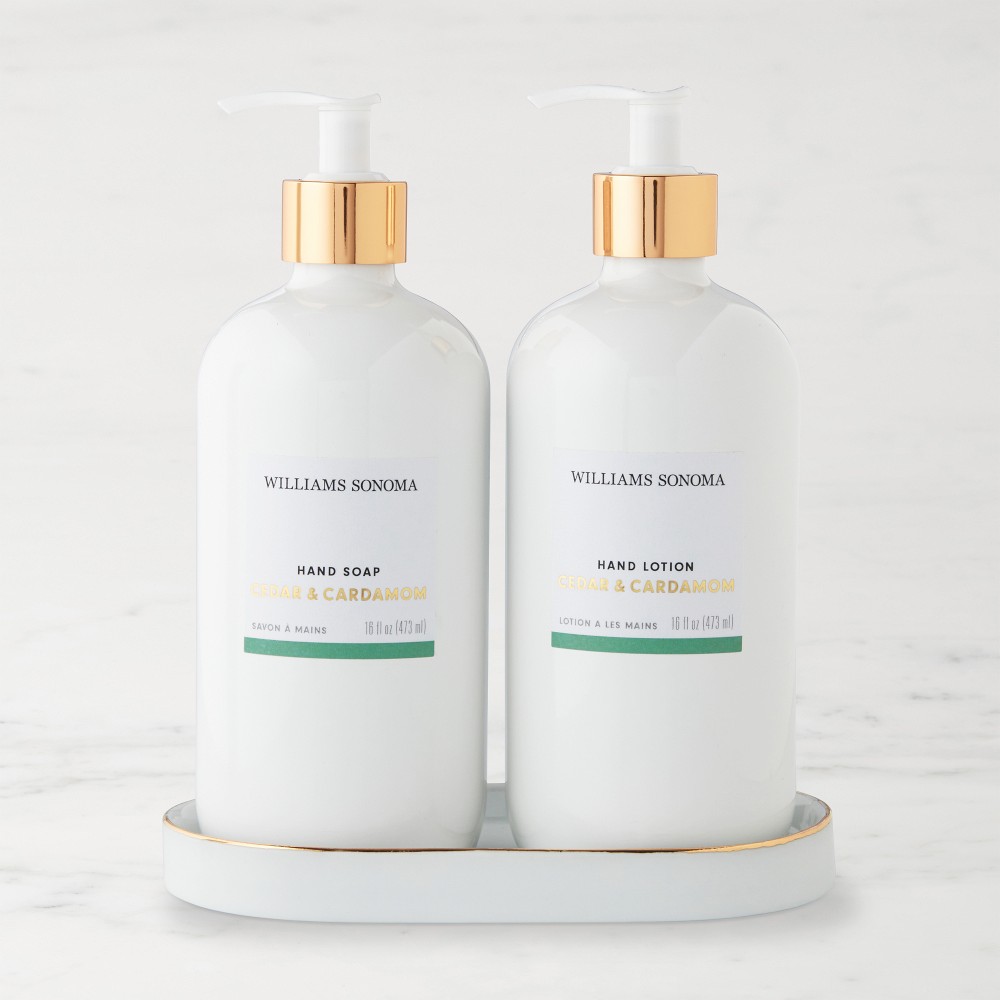 Home Fragrance Classic 3-Piece Hand Soap & Lotion Set, Cedar & Cardamom