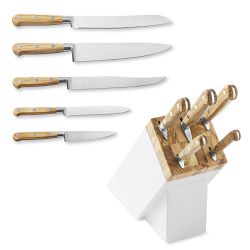 32 Dumas Id&#233;al Olivewood Knife Block, Set of 5