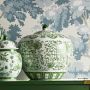 Green Ginger Jar, Floral Vine