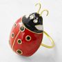 Cloisonn&#233; Ladybug Napkin Rings, Set of 4