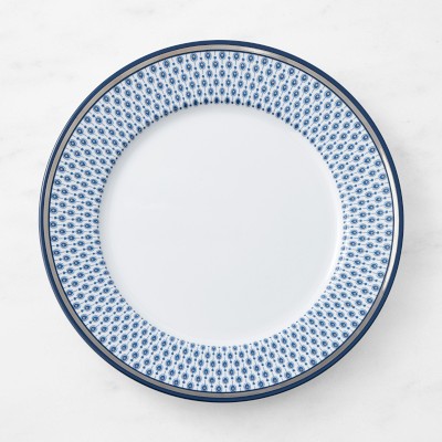 Williams Sonoma Regal Dinner Plates, Set of 4, Blue