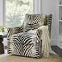 Zebra Upholstered Swivel Chair
