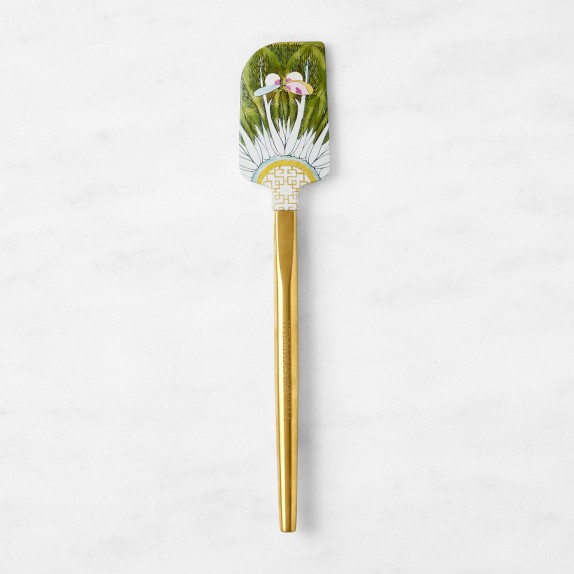 Famille Rose Dragonfly Spatula with Gold Handle