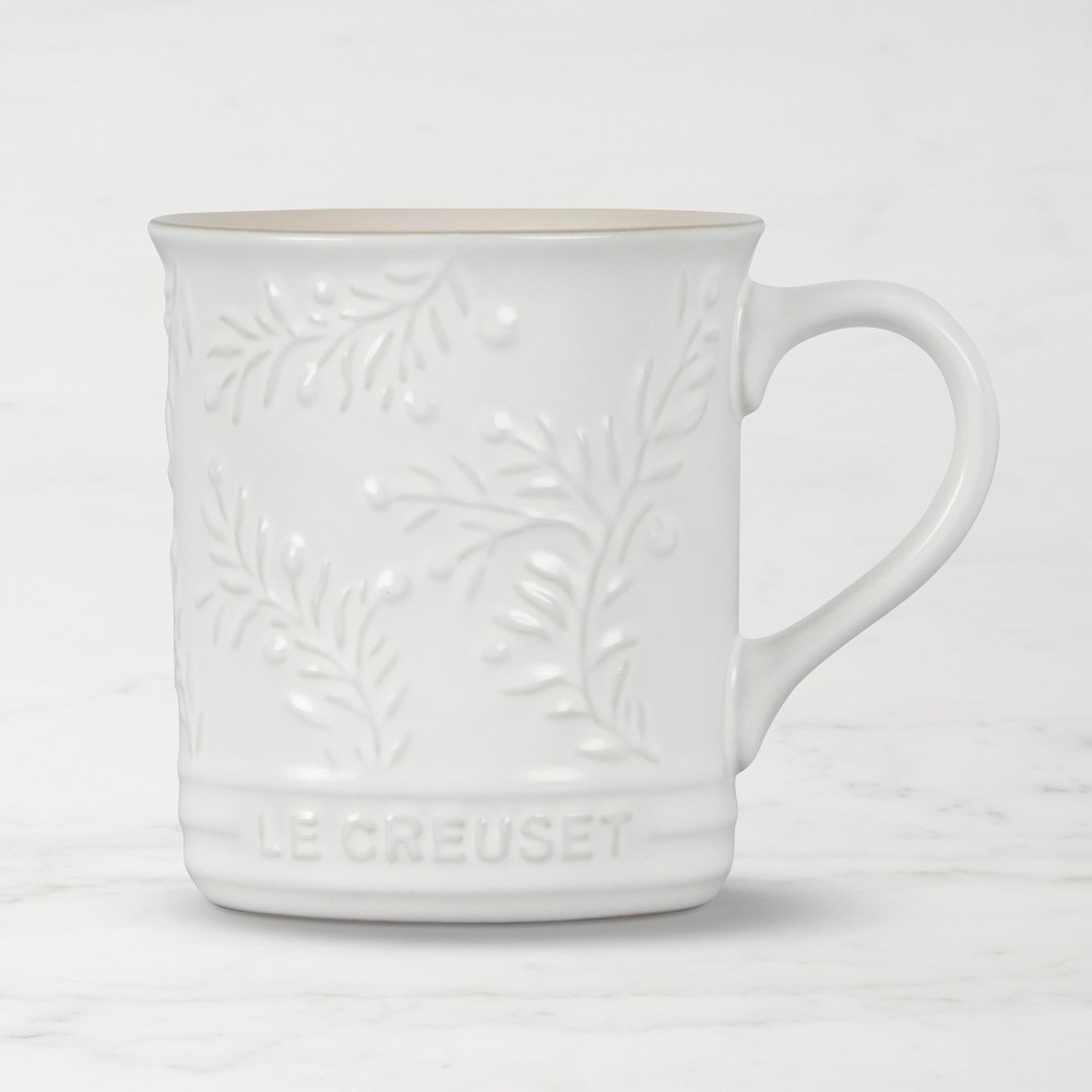 Le Creuset Olive Branch Mug, Matte White