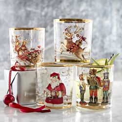 'Twas the Night Before Christmas Double Old-Fashioned Glasses, Set of 4