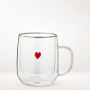 Heart Double-Wall Mugs, Set of 2