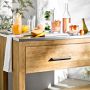 Larnaca Outdoor Teak Prep Table (58&quot;)