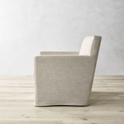 Brighton Slipcovered Swivel Armchair