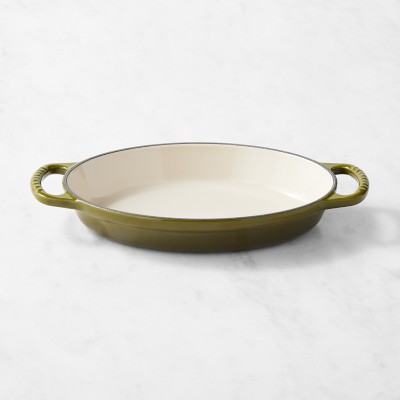 Le Creuset Signature Enameled Cast Iron Oval Gratin Baker, 1-Qt., Olive