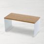 Yamazaki Home Tosca Wood Top Stackable Kitchen Rack Small, White