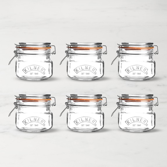 Kilner Square Clip Top Jar, Set of 6
