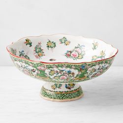 Williams Sonoma Famille Rose Porcelain Fruit Bowl