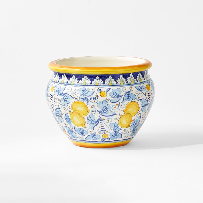 Williams Sonoma 大皿　イタリア製ハンドペイント Italian Hand-Painted Planter Collection | Williams Sonoma