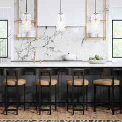 Emma Upholstered Counter &amp; Bar Stool