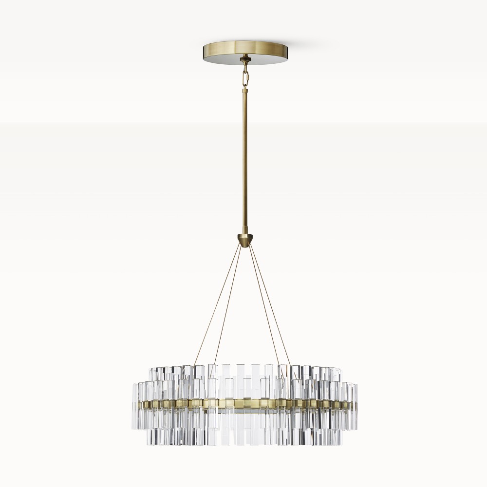 Phoebe Round LED Crystal Chandelier, 30&quot;