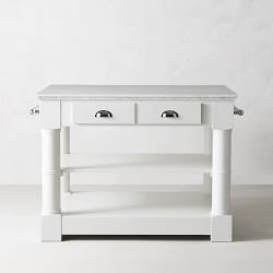 Barrelson Single Kitchen Island with Marble Top (49&quot;)