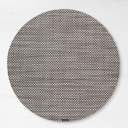 Chilewich Basketweave Round Placemats, Set of 4, Oyster