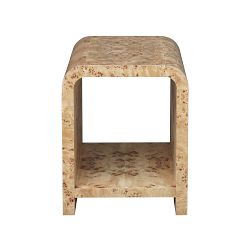 Holland Side Table, Wood, Light Brown Burl